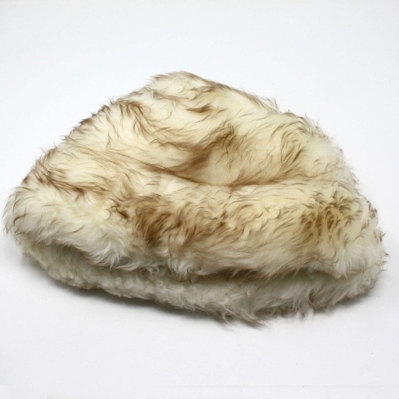 Vintage Marche Light Brown Tipped White Fur Hat Cloche Made in Italy - Hey Viv - Picture 4 of 8